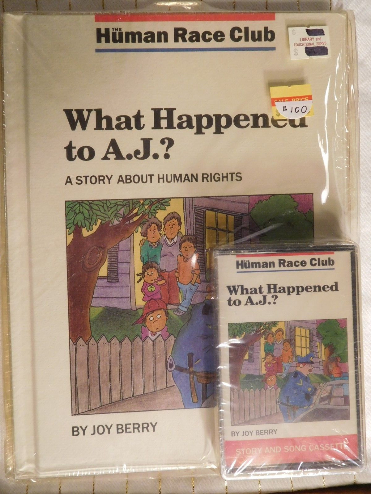 2 Vintage Human Race Club Book/Cassette ~ Letter Blue Stationary & What Hap. AJ