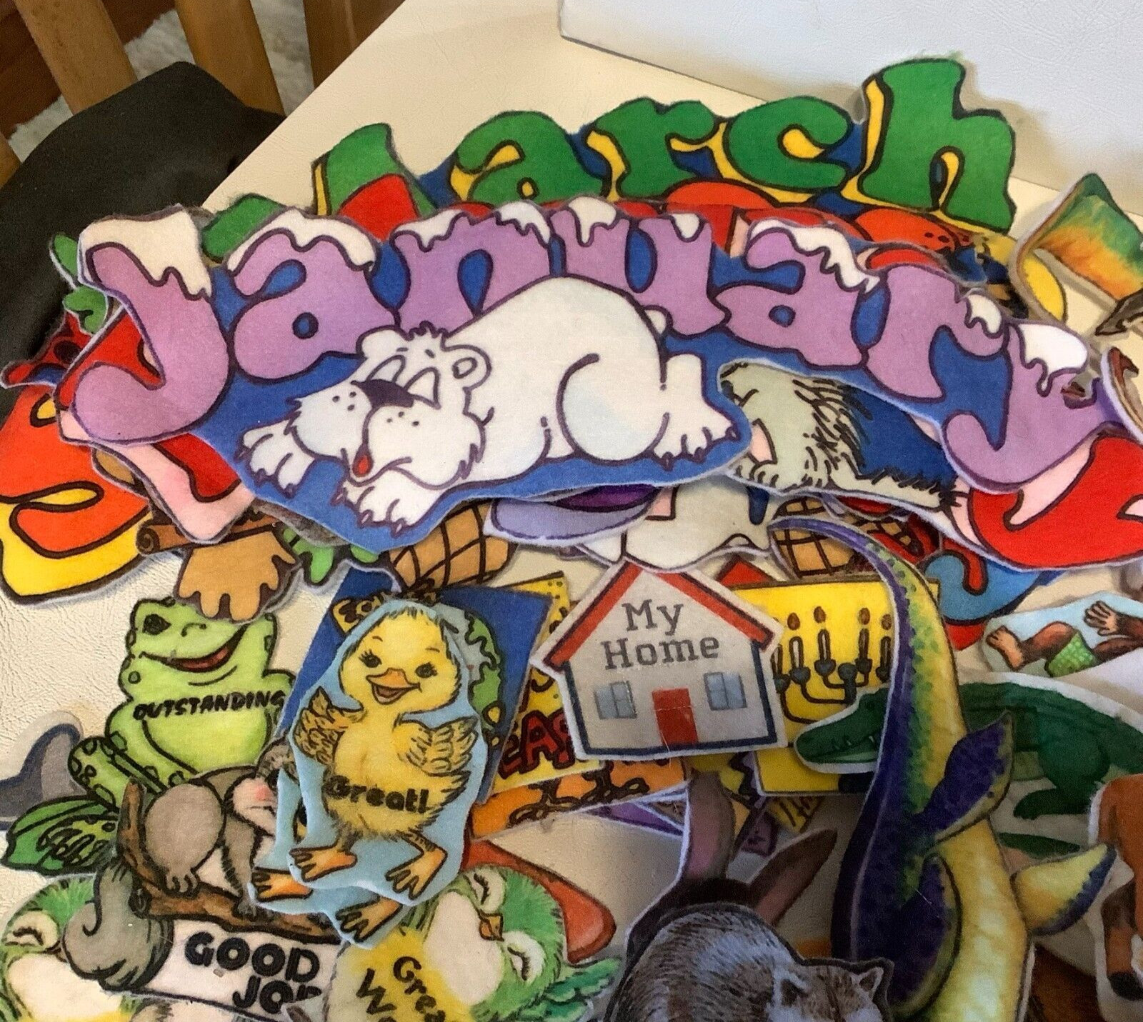 Large Lot of Bible Religious Children Story Flannel Graph Animals