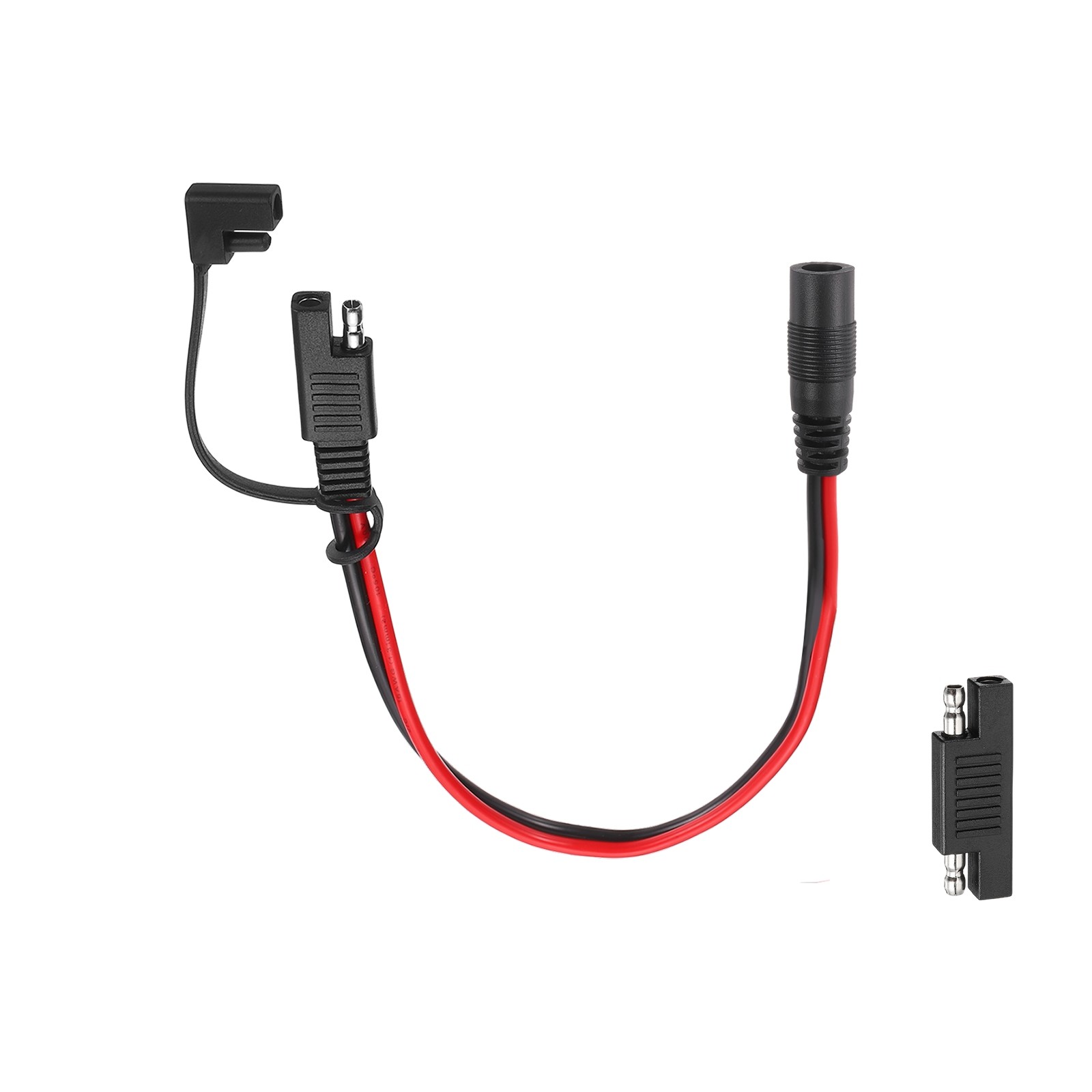 SAE to DC 5525 Female Adapter,1FT with Polarity Reverse Adapter Waterproof Cover