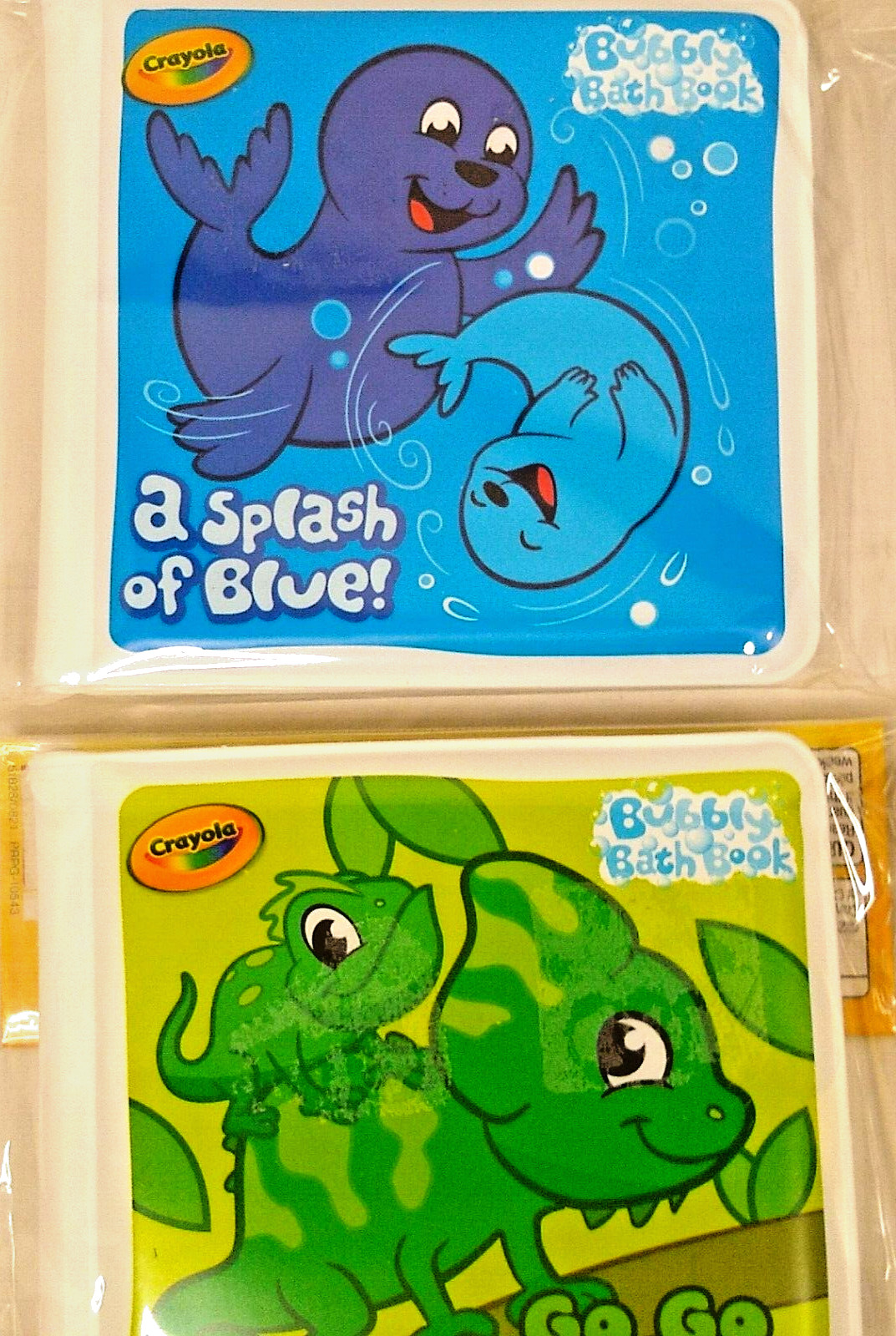 4 Crayola Bath Book Red Green Purple Blue 4.5 X 4 inch Ages 3+