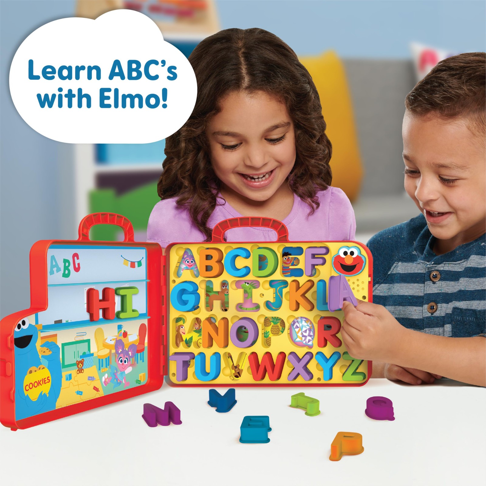 Sesame Street Elmo’s Learning Letters Bus Activity Board, Preschool Learning and