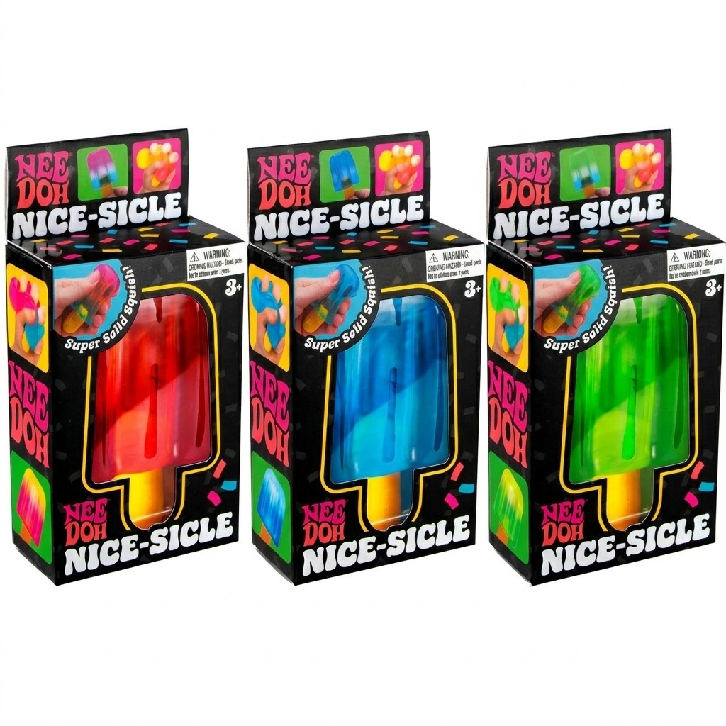 NeeDoh Nice-Sicle Super Solid Squish Popsicle Sensory Fidget Toy – New Sealed 3+