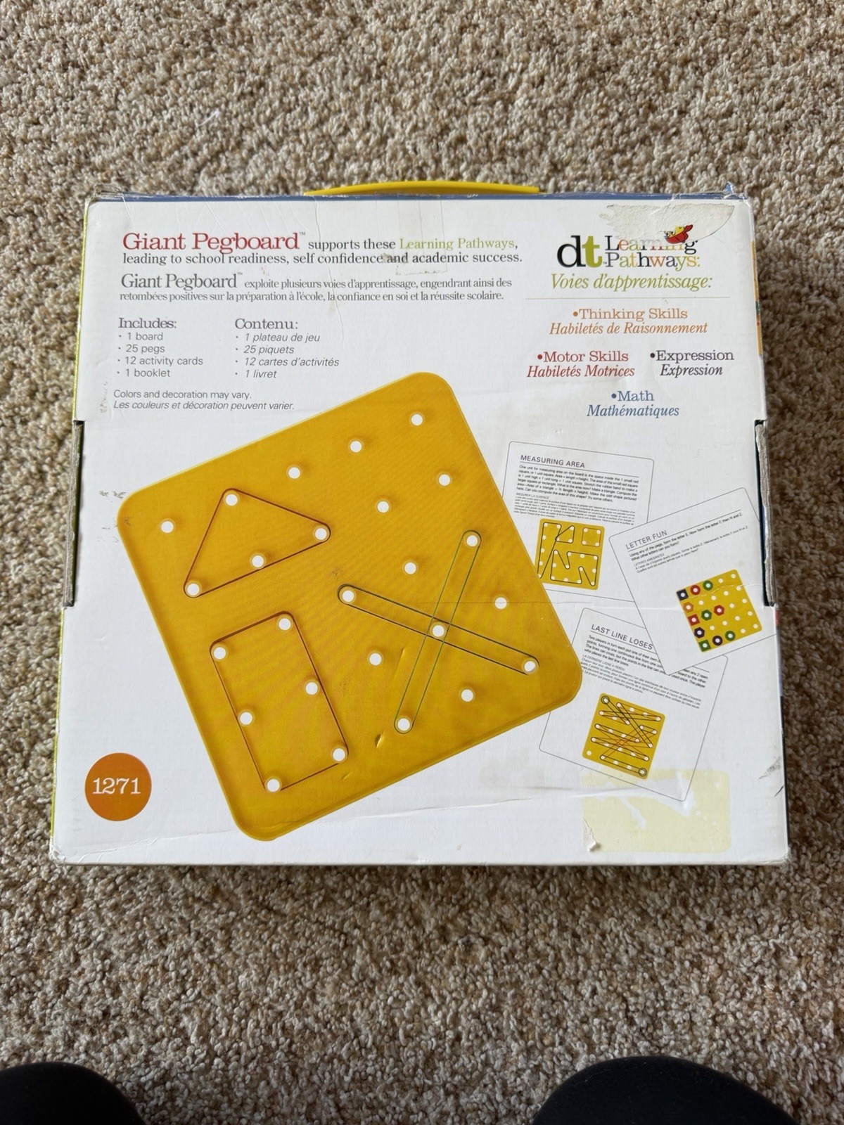 Discovery Toys 2010 GIANT PEGBOARD 1271 Complete Set W/ Box