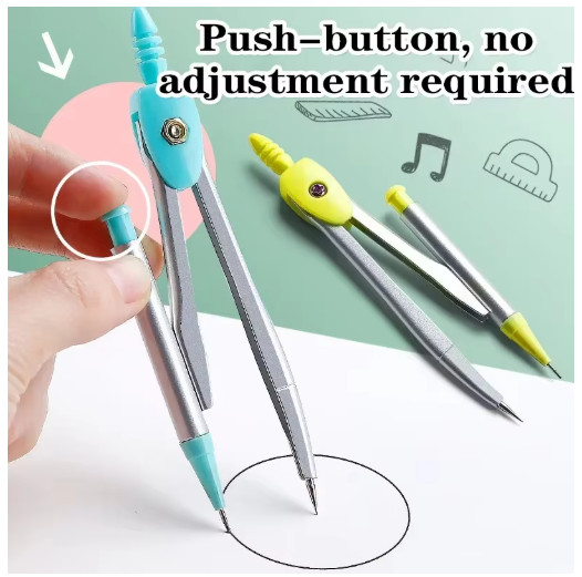 7 PCS Compass and Ruler Sets Triangle Ruler Protractor Rubber Student Exam