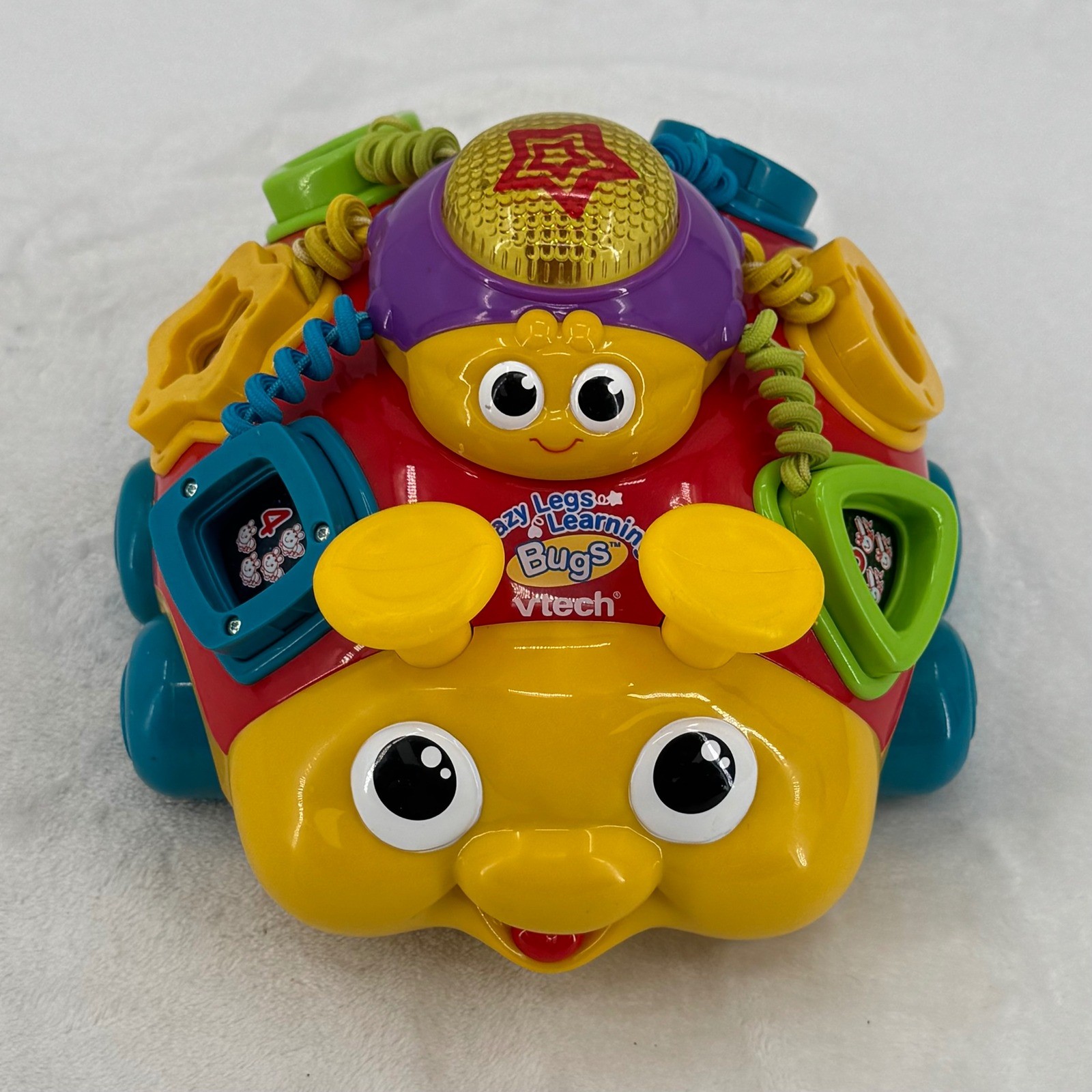Vtg VTech Crazy Legs Learning Bright Bug Kids Educational Toy Musical Pull Toy