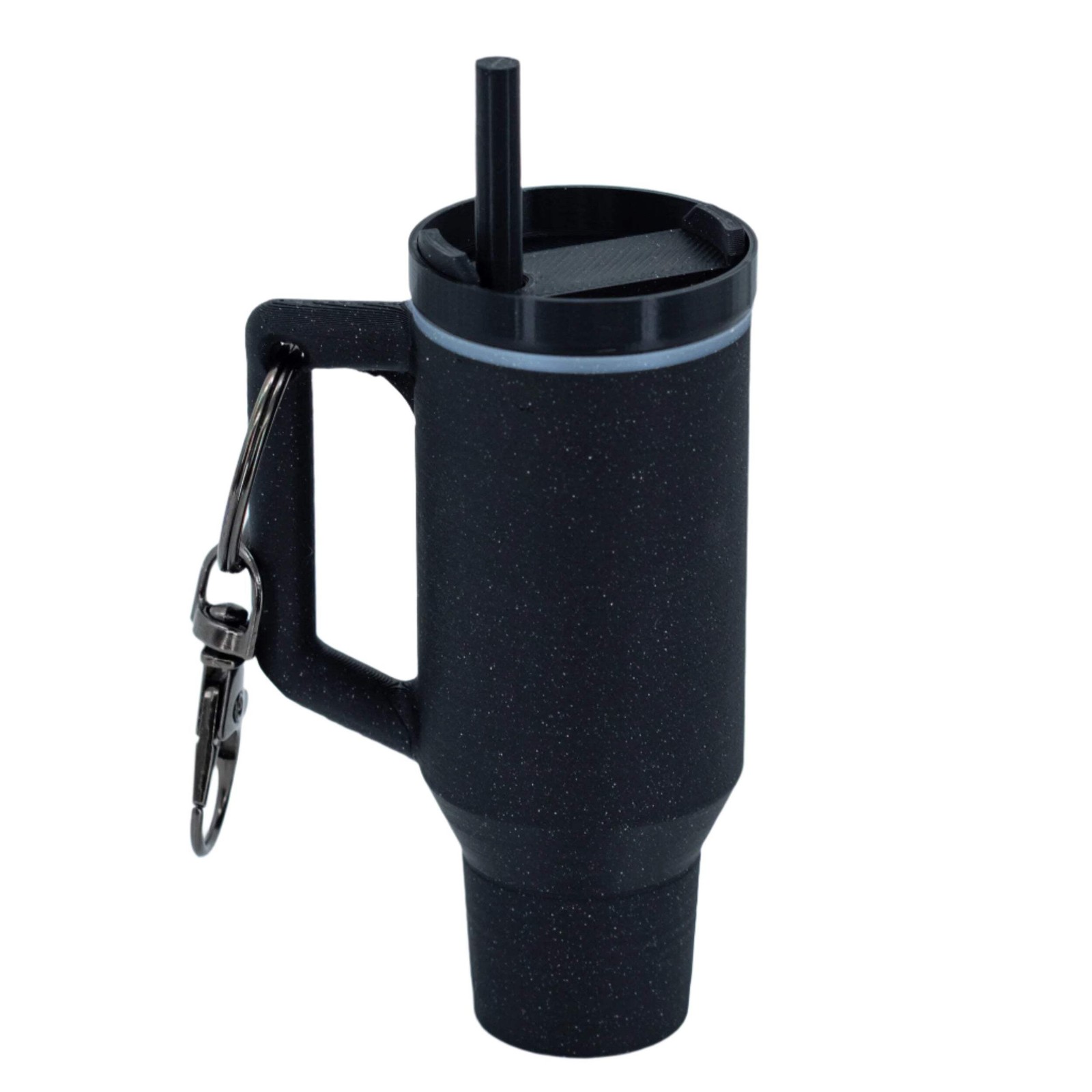3D Printed Mini Tumbler Cup Key Chain & Chapstick Pouch | Multiple Colors | Blac