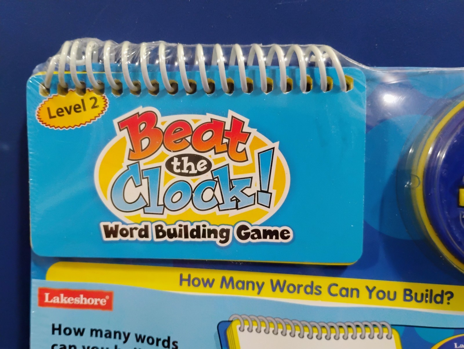 HTF NEW Vintage 2008 Lakeshore Beat the Clock Timer Word Building Game