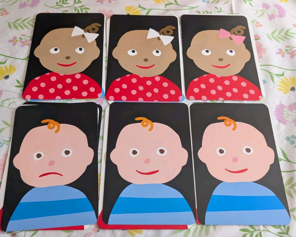 FLIP-A-FACE CARDS: Same? Different? New Cards 7×5 in Box