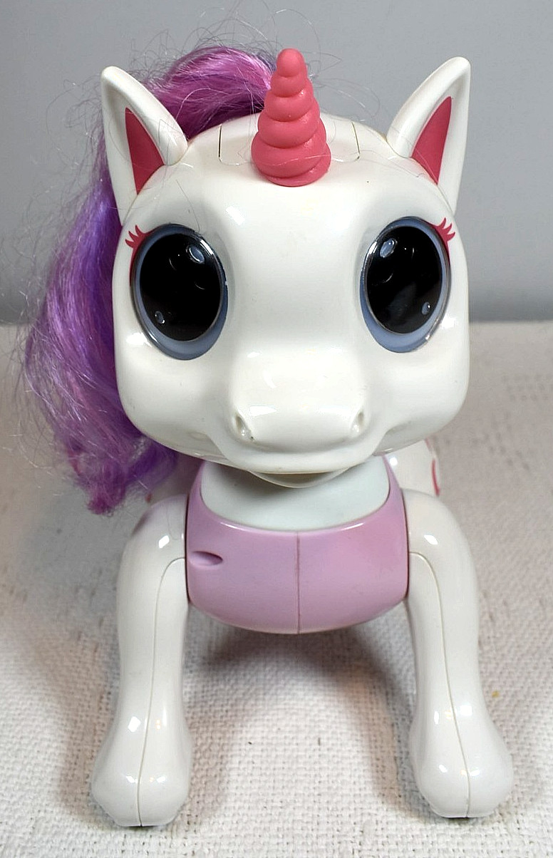 Interactive Robot Unicorn Toy, Walking, Dancing w/Remote, Cord & Programs/Dish