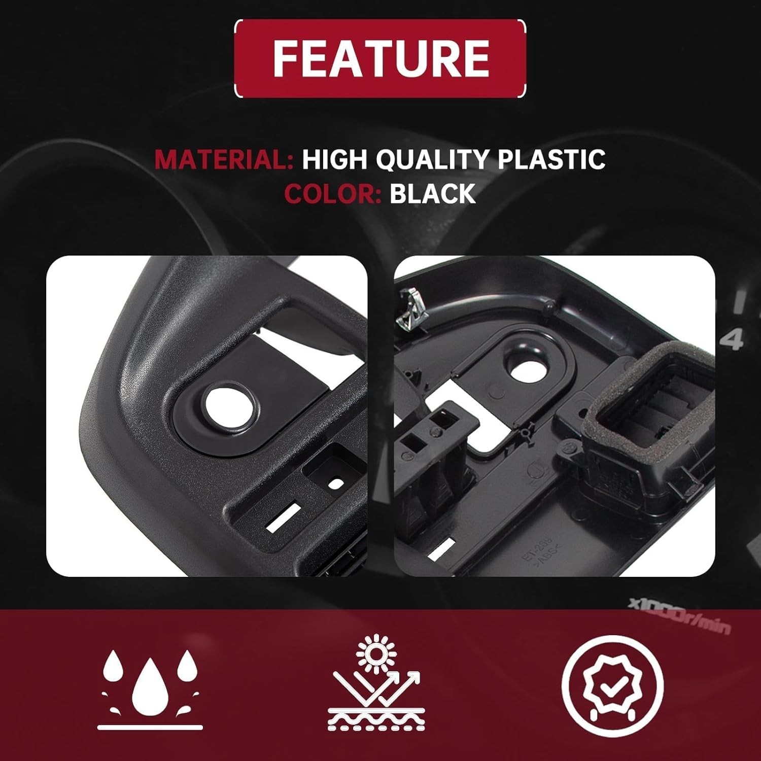 Instrument Dash Cluster Bezel for 1994-1997 Ford F250/F350 Diesel,F4TZ15044D70-C