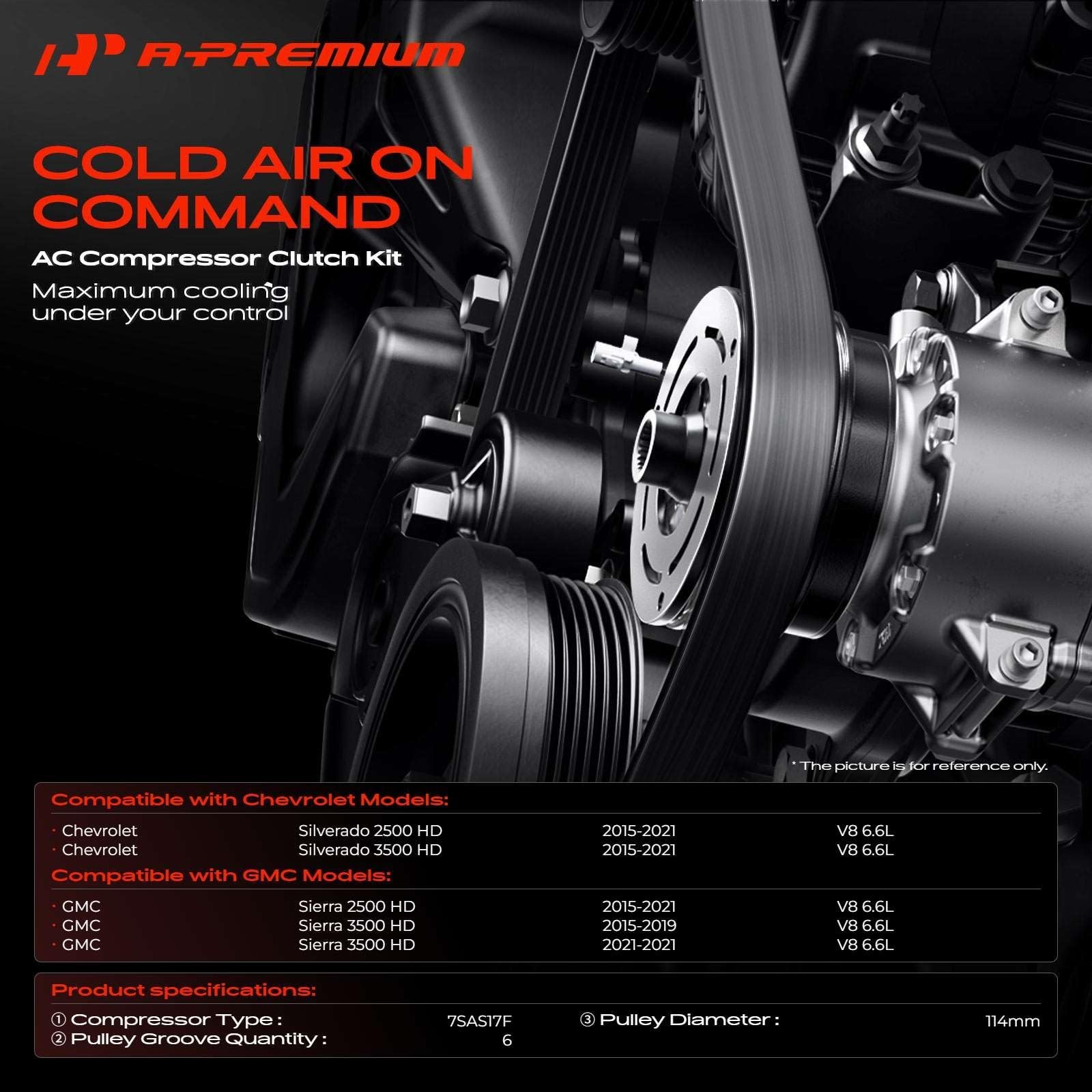 A-Premium Air Conditioner AC Compressor Clutch Kit Compatible with Chevrolet …