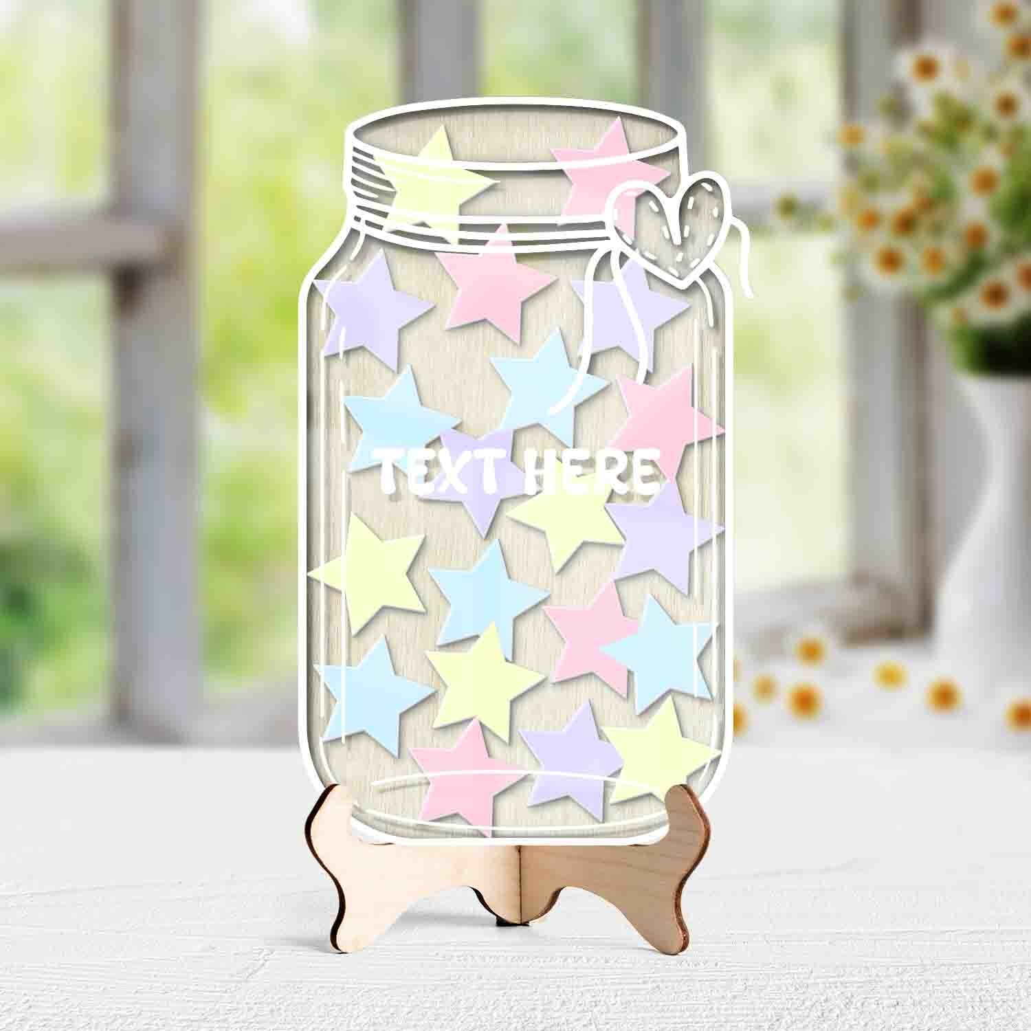 Customized Star Reward Jar, Magnetic Classroom Teacher Gift, Smile Reward Jar,