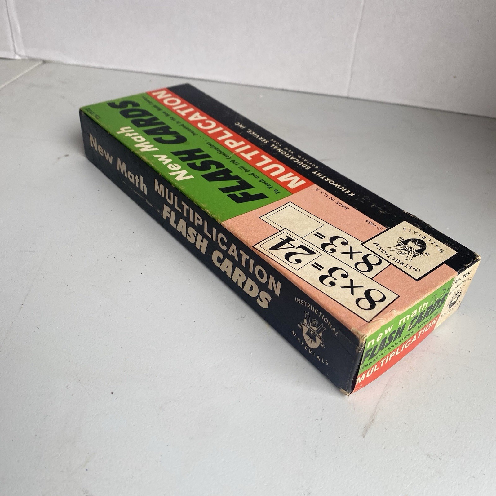 Vtg 1964 Kenworthy Educational Math Multiplication Teaching Flash Cards No 2132