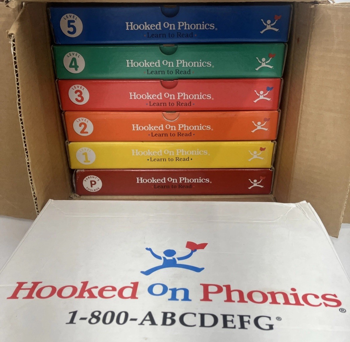 Hooked on Phonics Learn to Read Levels 1–5 Complete Set + Parents Toolbox