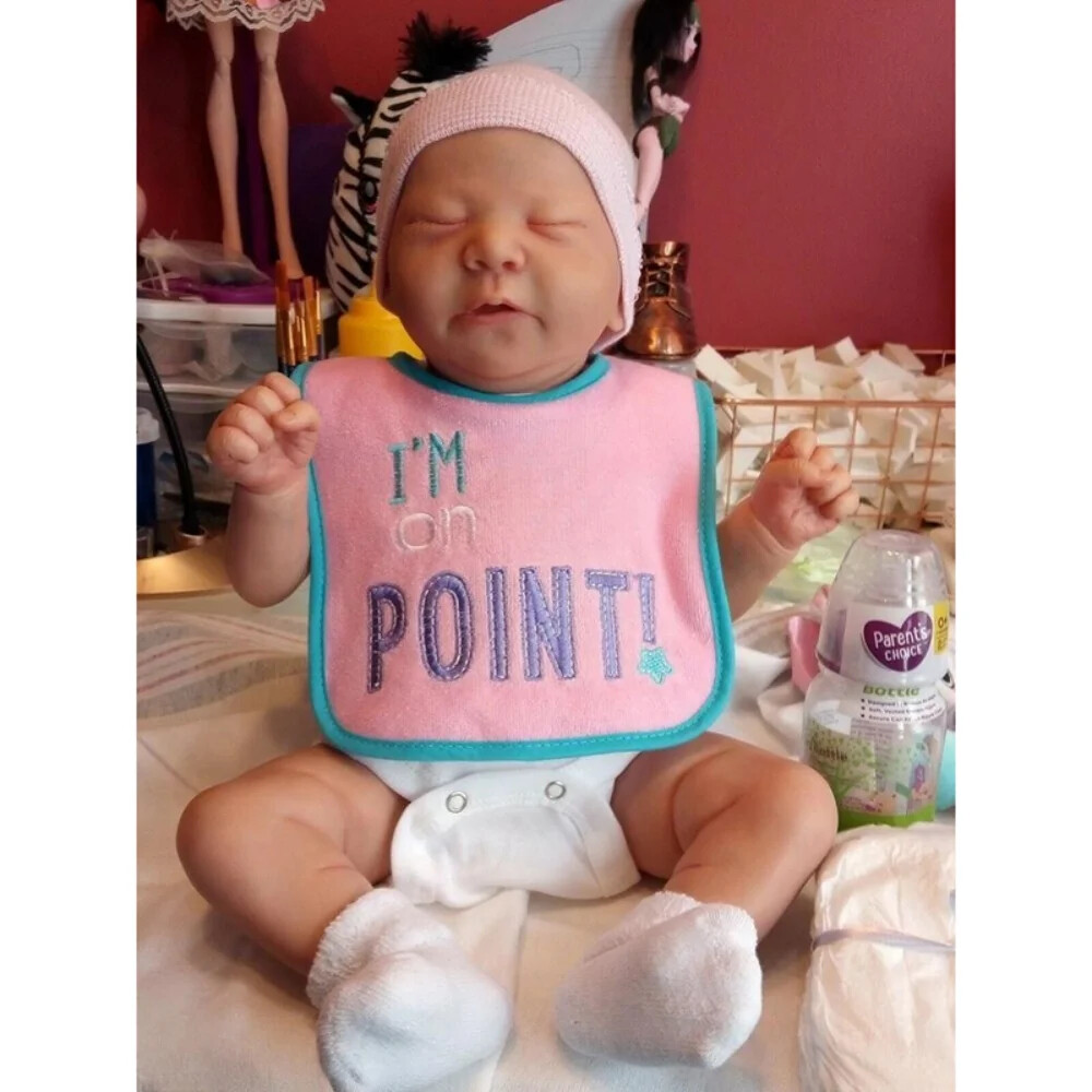 20″ Sleeping Reborn Baby Doll Artist Visible Veins NewbornBebe Chase Weighted