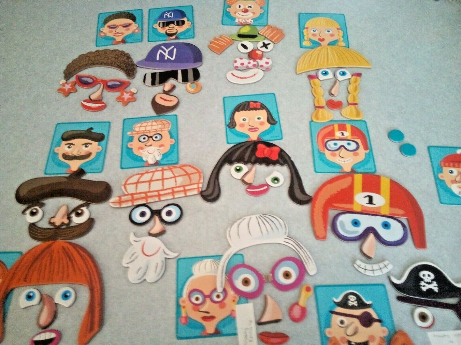 Crazy Faces Magneti’ Book Magnetic Pieces Cards & Box Educational Toy FREE SHIP