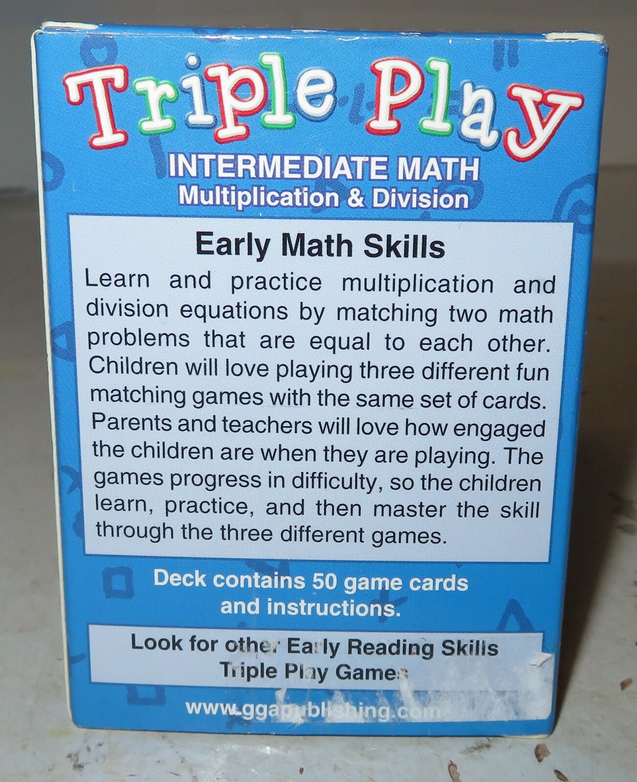TRIPLE PLAY Cards for Learning Center Intermediate Math Teaching Multiply Divide