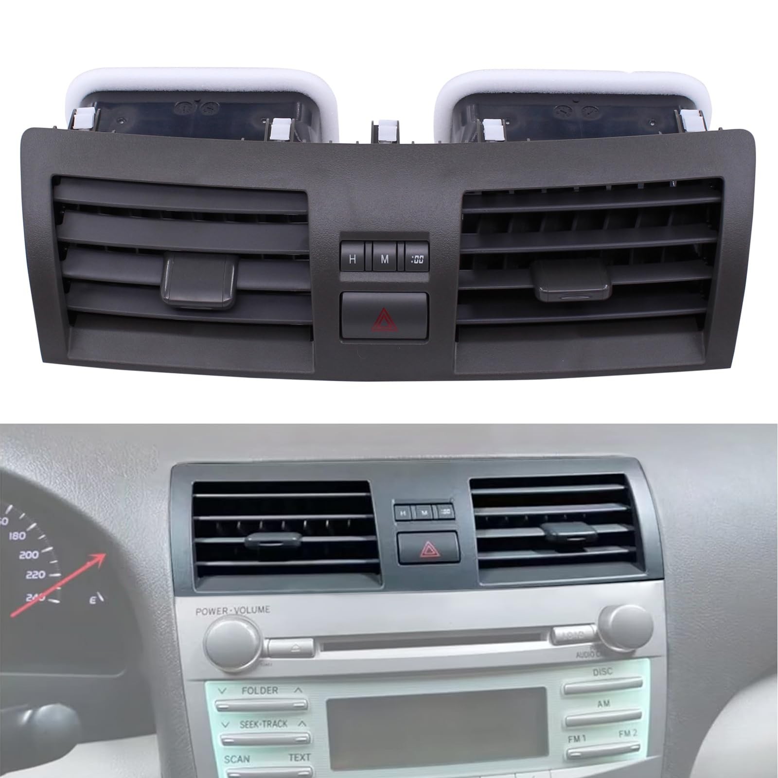 MOTOKU Center Console Dash A/C Air Vent Panel Grille for Toyota Camry 2006-20…