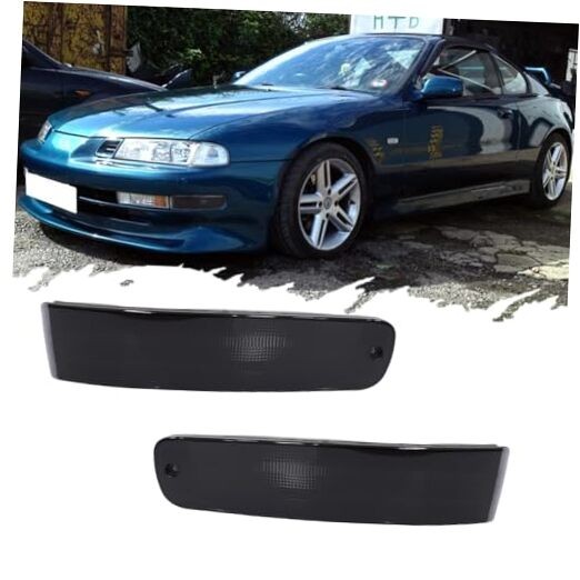 For 1992 1993 1994 1995 1996 Prelude Front Bumper Outer Turn Smoked housings