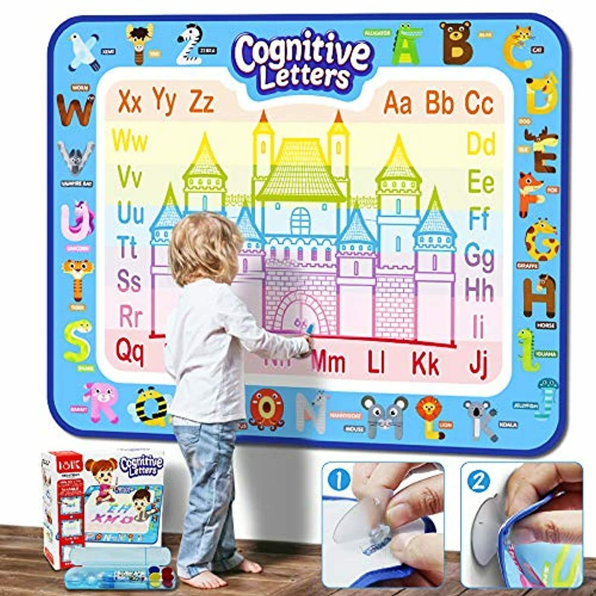 Aqua Magic Tapis de dessin à l’eau Extra large Tapis de dessin éducatif