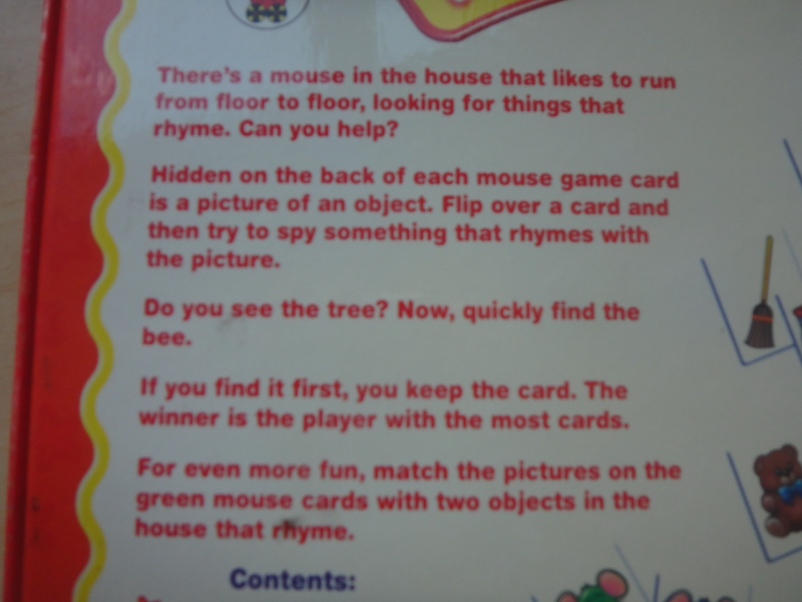 Picture Rhymes I Spy A Mouse in the House Game Excellent Very good condition