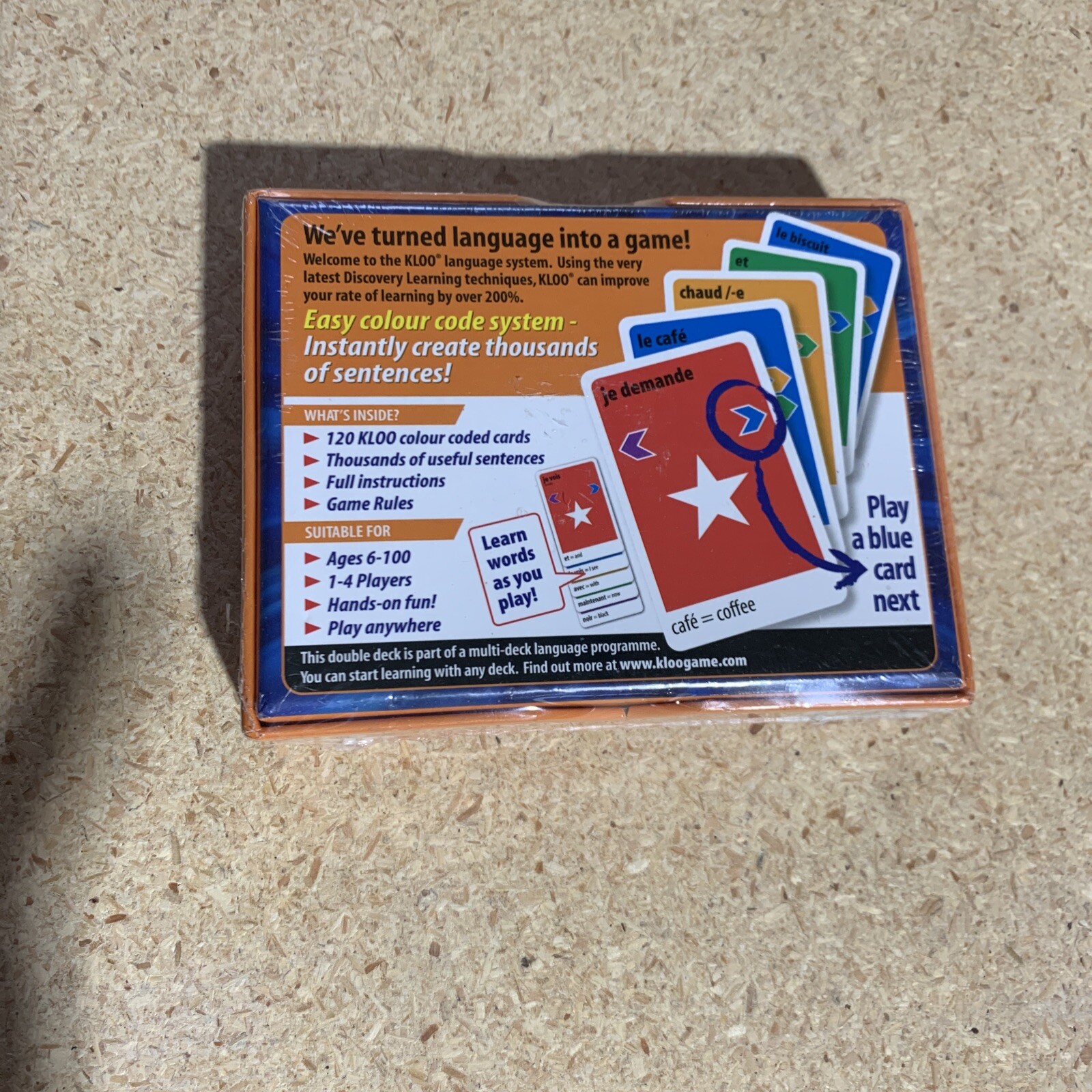 KLOO Learn to Speak French Language Card Games Pack 1 (Decks 1 & 2).