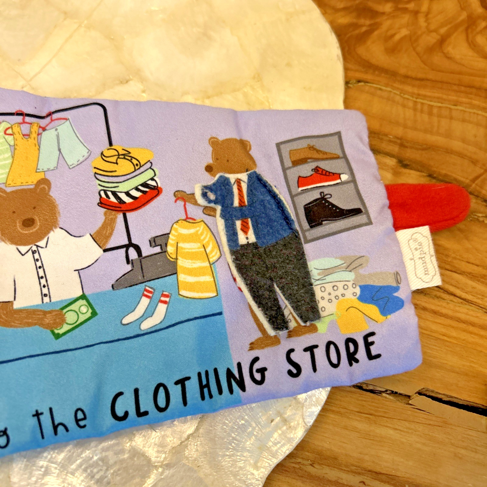Mud Pie Out and About Errands Town Sensory Fold Out Soft Baby Book Crinkle