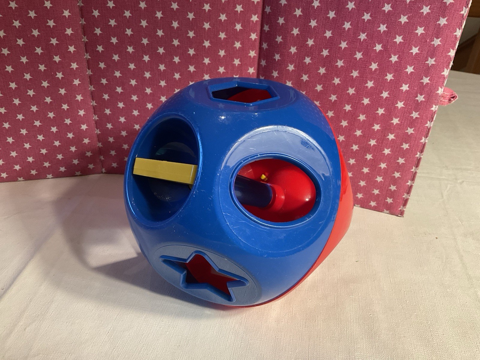 VTG. TUPPERWARE SHAPE-O-BALL SORTING/LEARNING TOY, PRESCHOOL, 100% COMPLETE, EUC