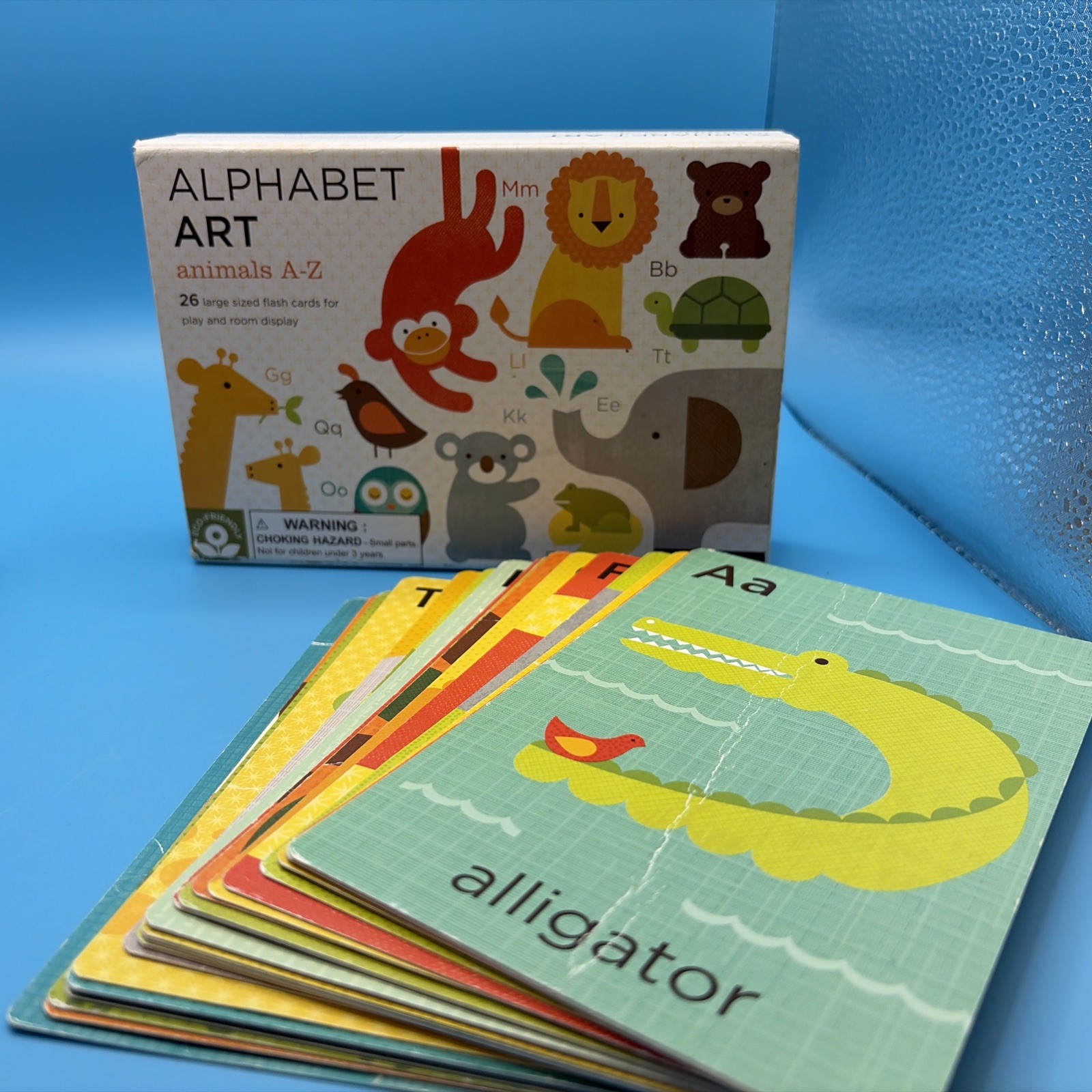 Alphabet Art Animals A-Z Flash Cards Petit Collage Complete Set 26 Cards