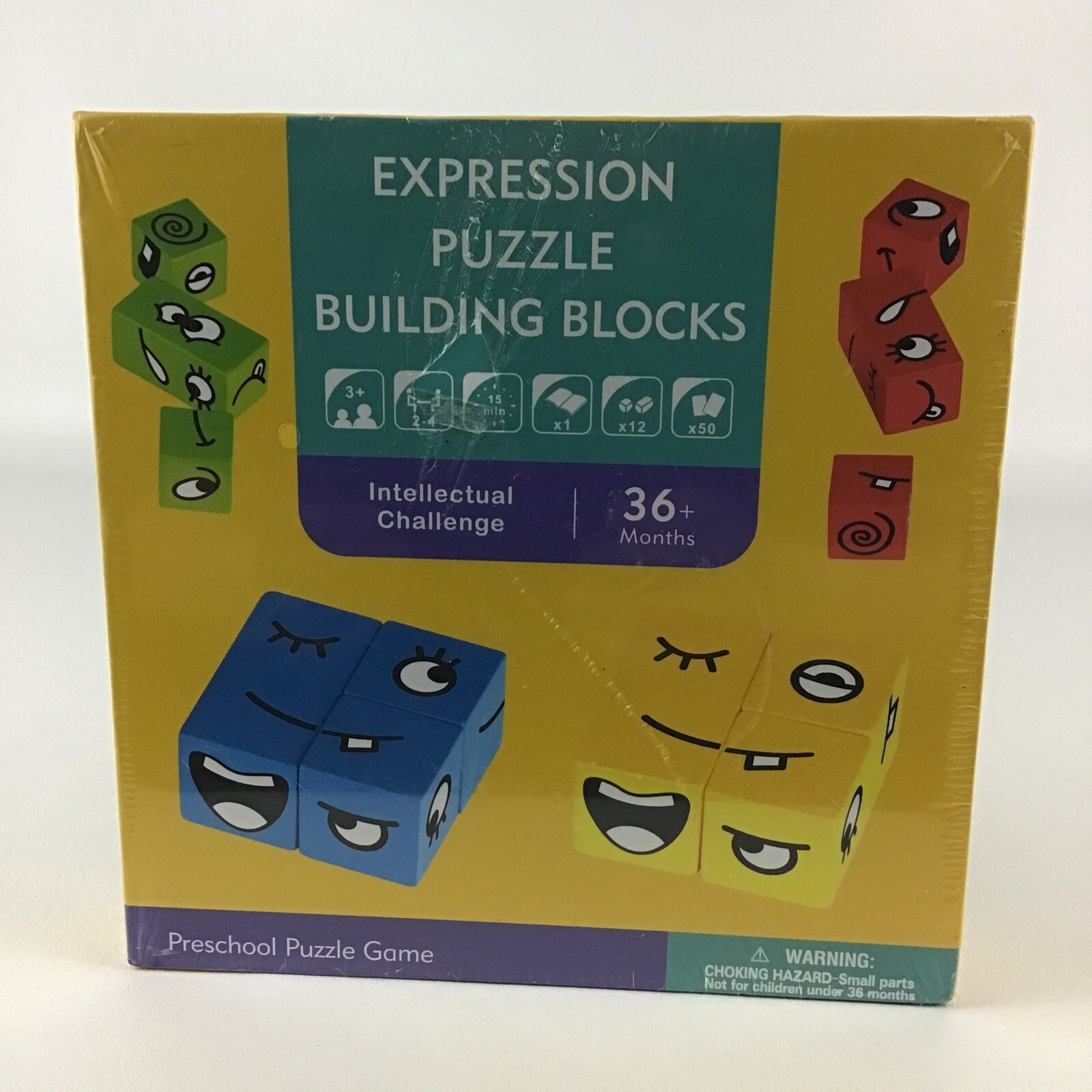 Expression Puzzle Building Blocks Preschool Puzzle Game Challenge New Sealed