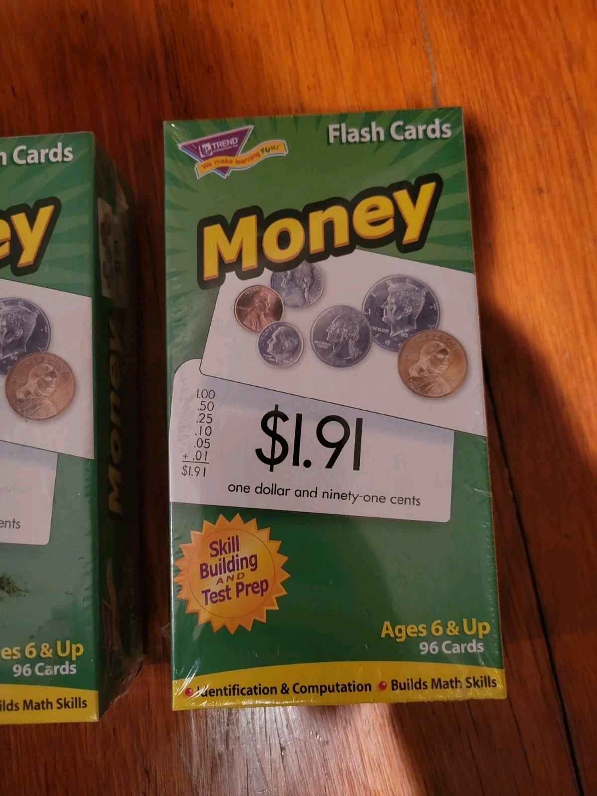 Trend Enterprises – Lot Of (2x) New Sealed Educational Money Flash Cards (NISB)
