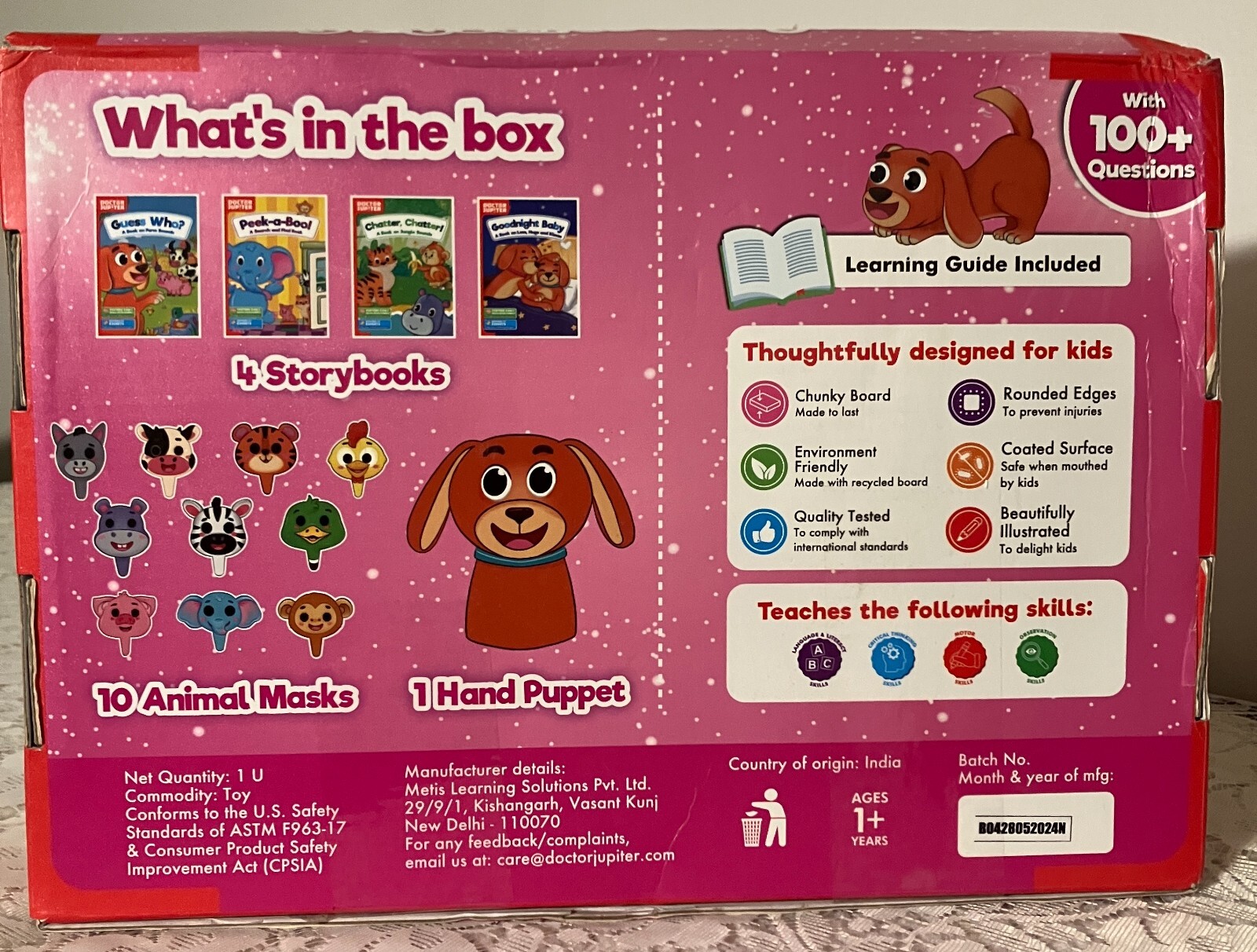 My Big Box of Storytelling Set for 1-3 Year Olds, Puppet, Masks, Doctor Jupiter
