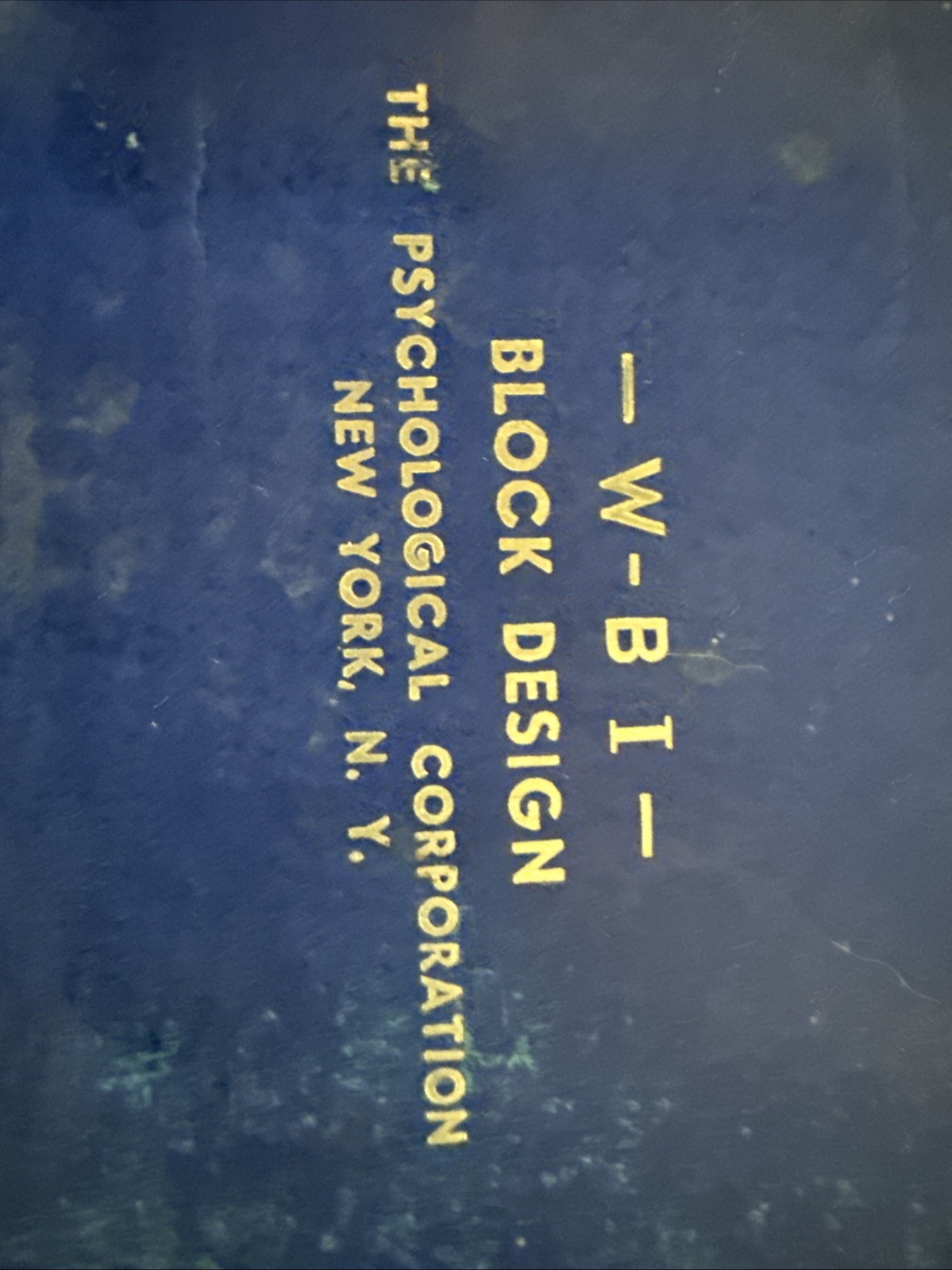 Vintage WBI Block Design Test – 16 Blocks – Kohs Style Wechsler IQ Test w/Box
