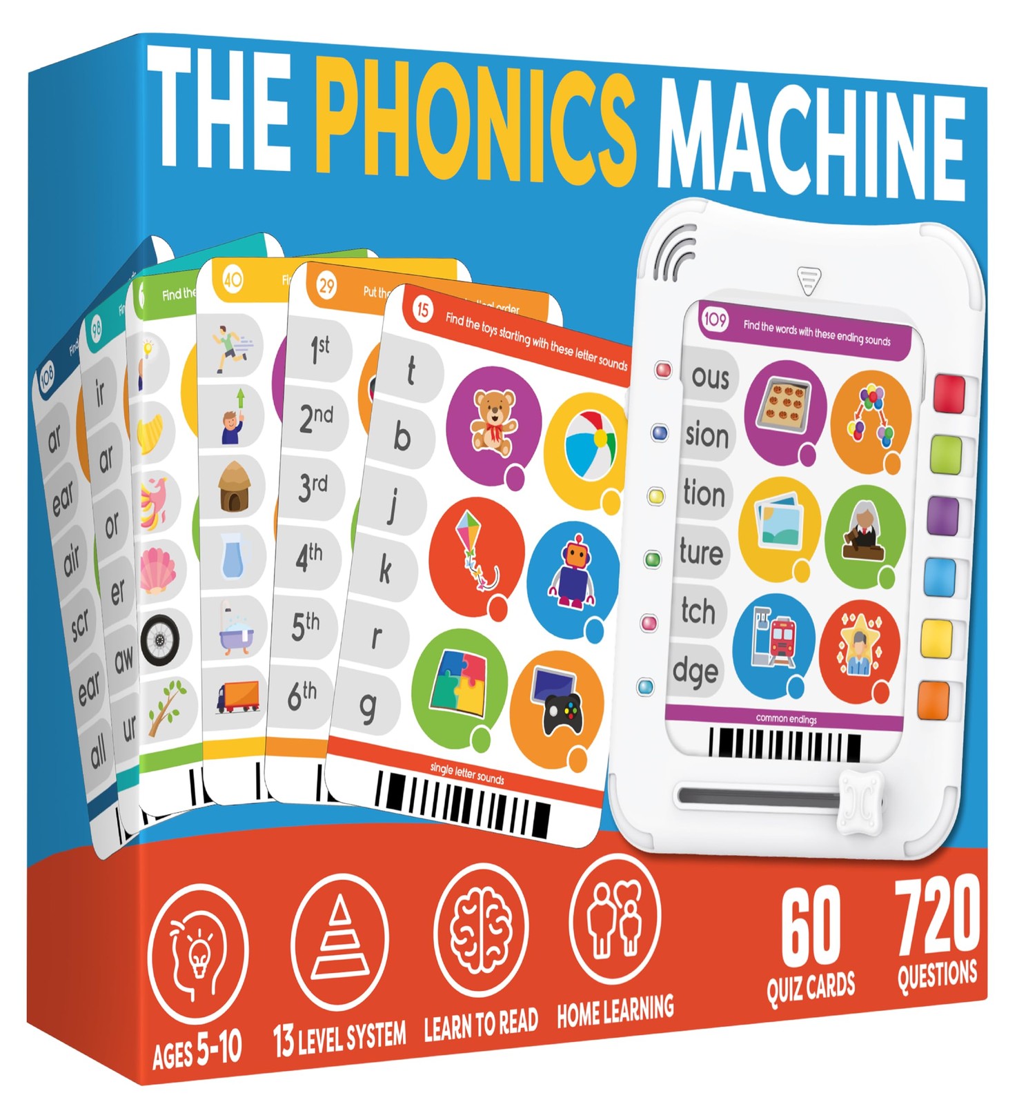 Phonics Machine Learning Pad – Electronic Reading Game for Kids Age 5-11 – Learn
