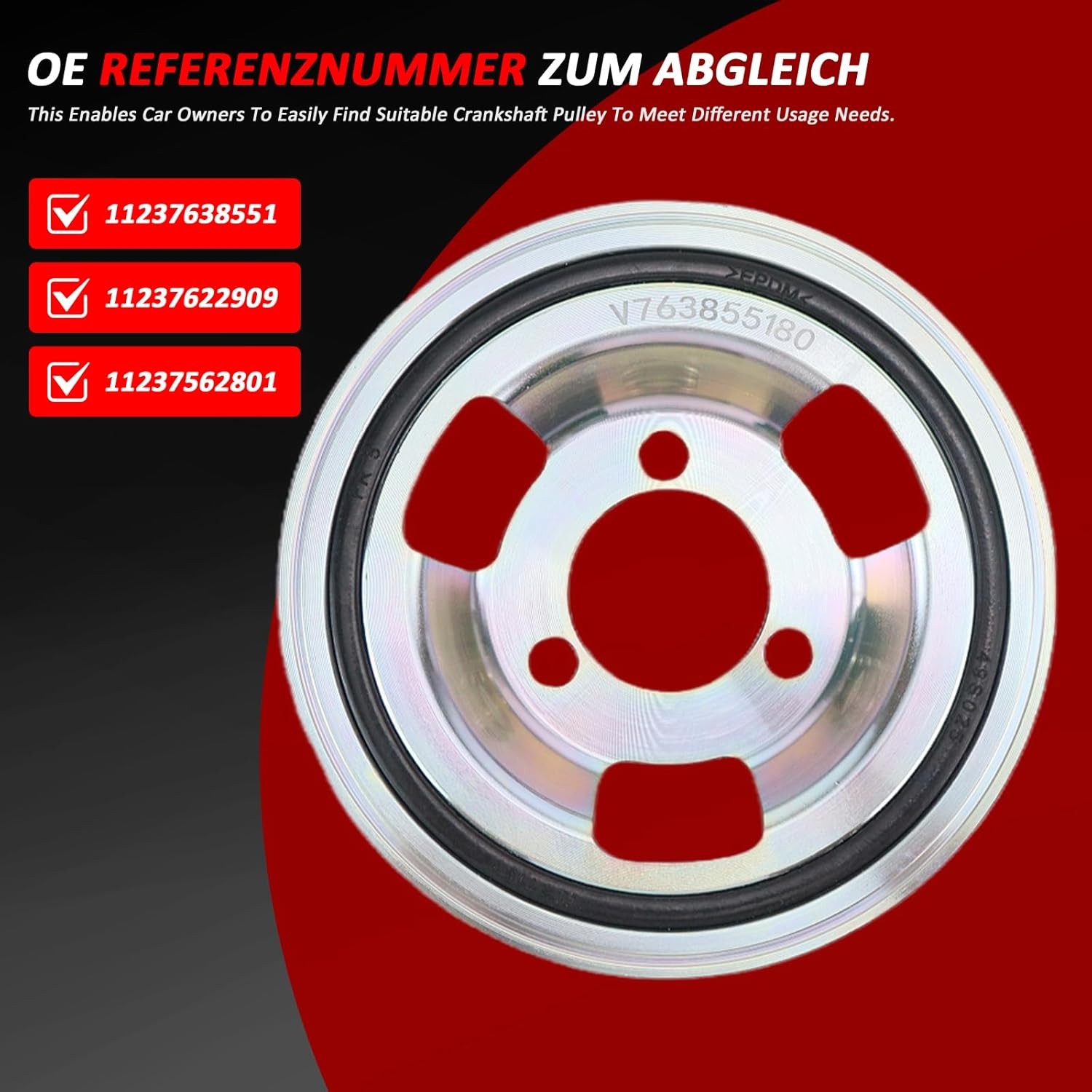 11237638551 Crankshaft Pulley 2007-2016 for Mini Cooper R55 R56 R57 R58 R59 R60