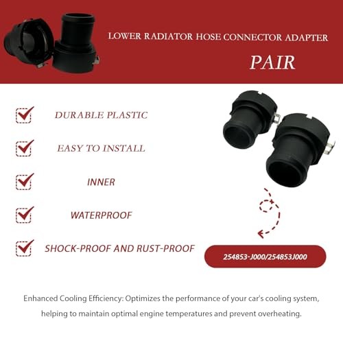 2pcs Lower Radiator Hose Connector Adapter for Hyundai Tucson 2016-2021 for