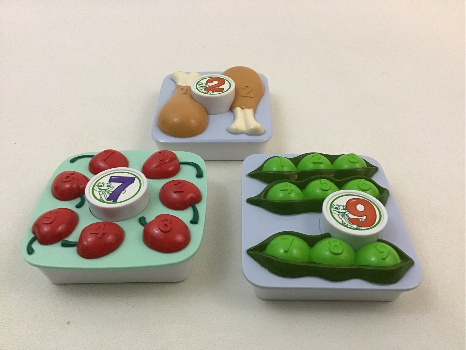 Leap Frog Pretend & Learn Shopping Cart Replacement Pieces 3pc Lot Vintage 2002