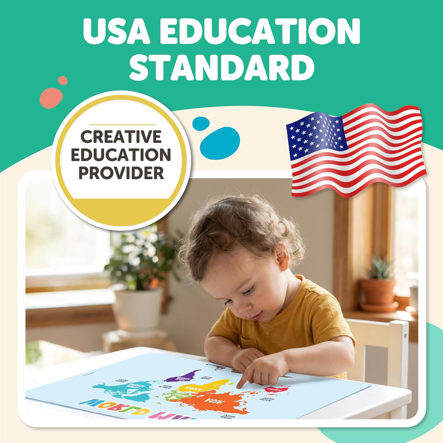 16 Colorful Educational Posters for Toddlers 1-3, Toddler Learning Posters for K