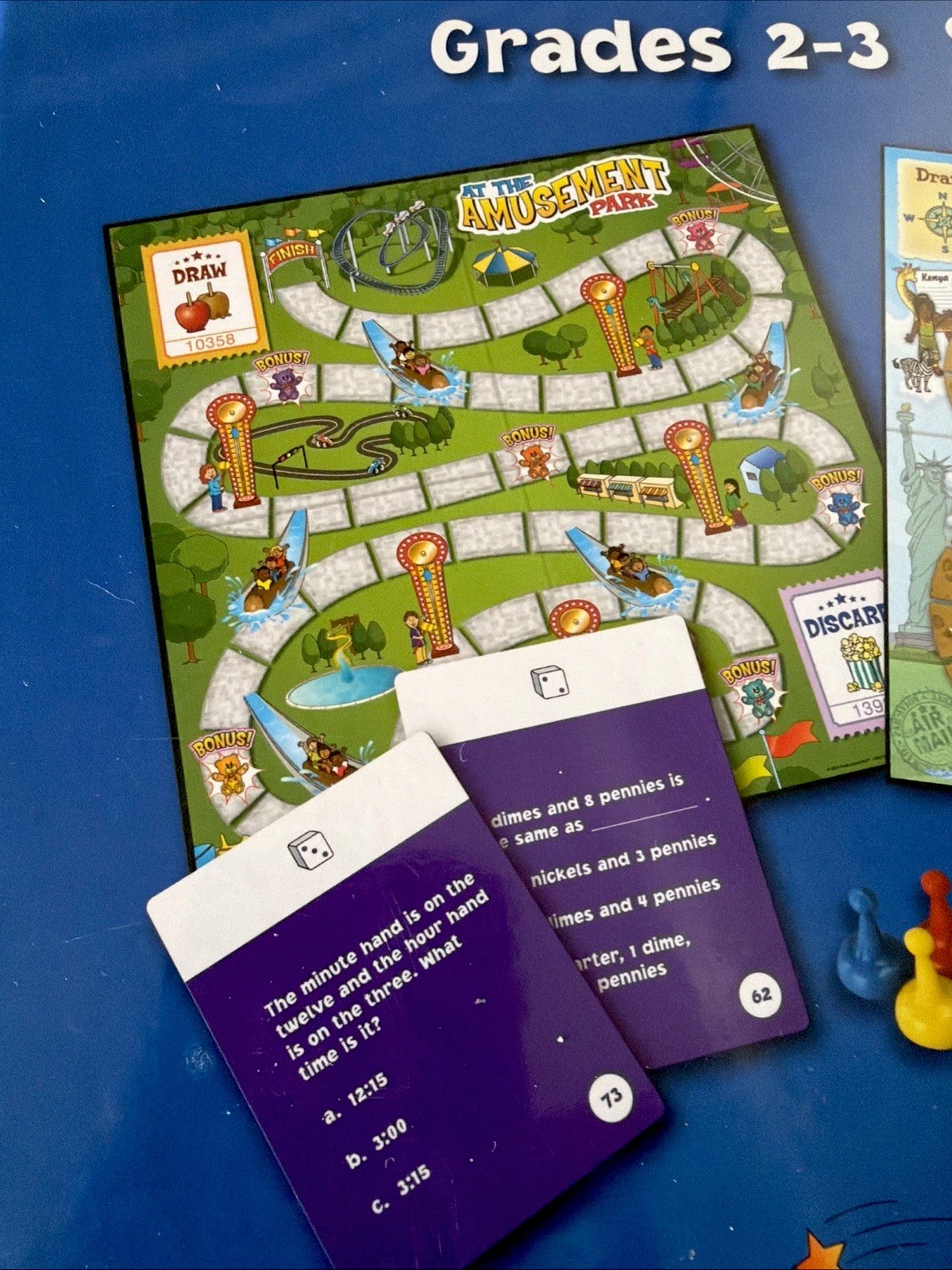 Really Good Stuff Math Adventures Grades 2-3 Set 2 Classroom Math Board Game Kit