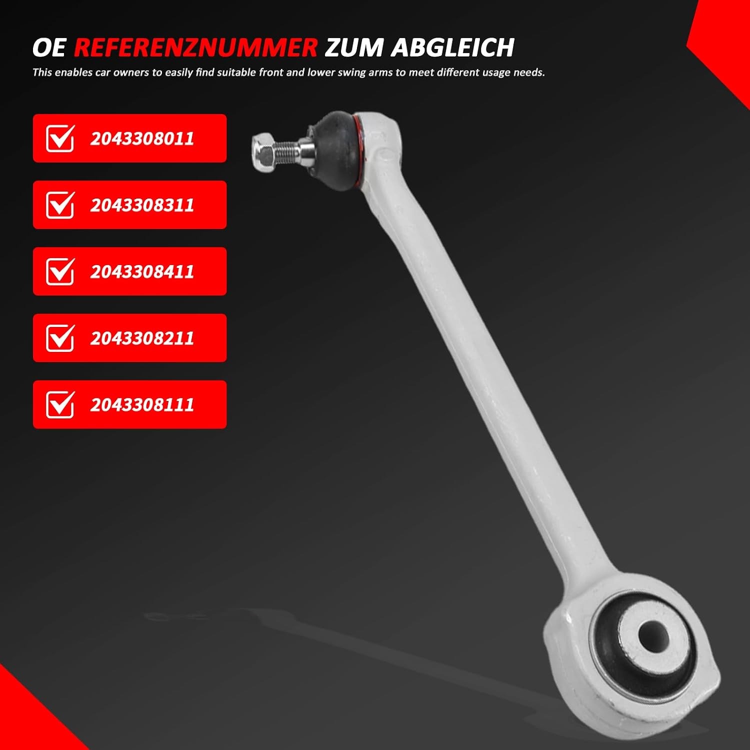 4 Piece Front Control Arm for Benz GLK Class 2008-2012