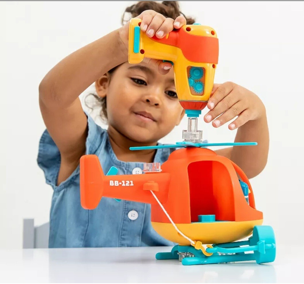 Educational Insights Design & Drill Bolt Buddies Rescue Helicopter Toy Set