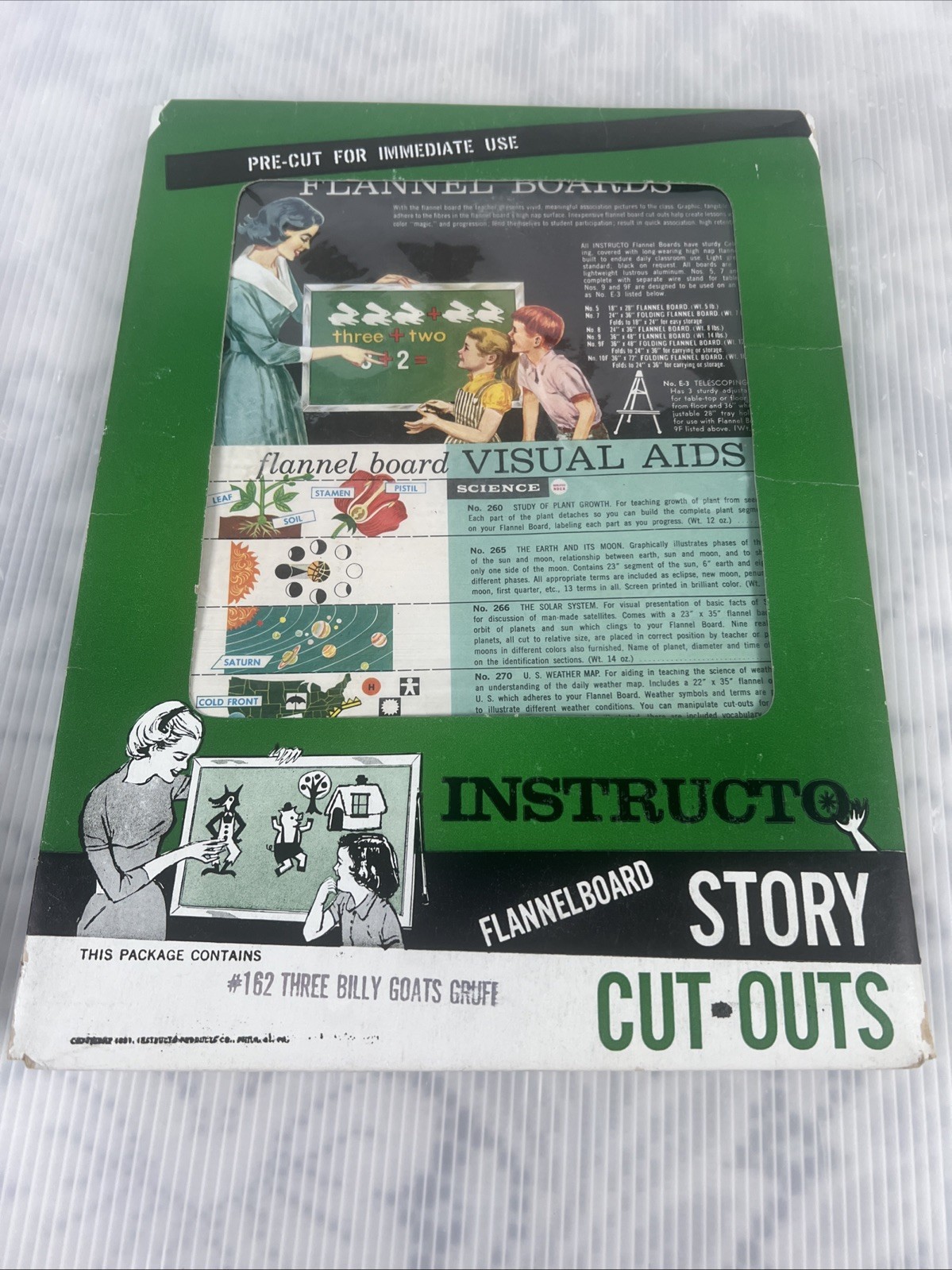Instructo THREE LITTLE PIGS 3 Billy Goat Flannelboard Story CutOuts Vintage
