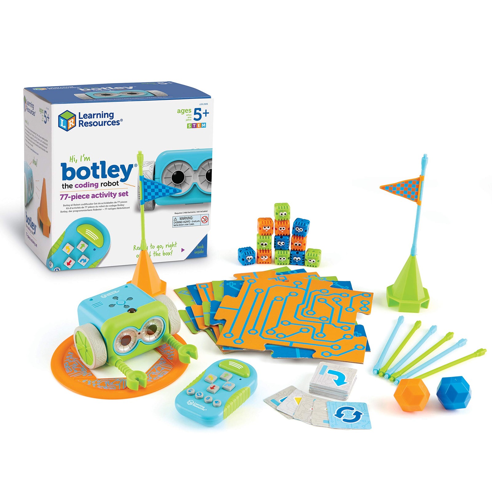 Coding Robot Activity Set 77 Pieces Screen Free STEM Learning Resources Botley