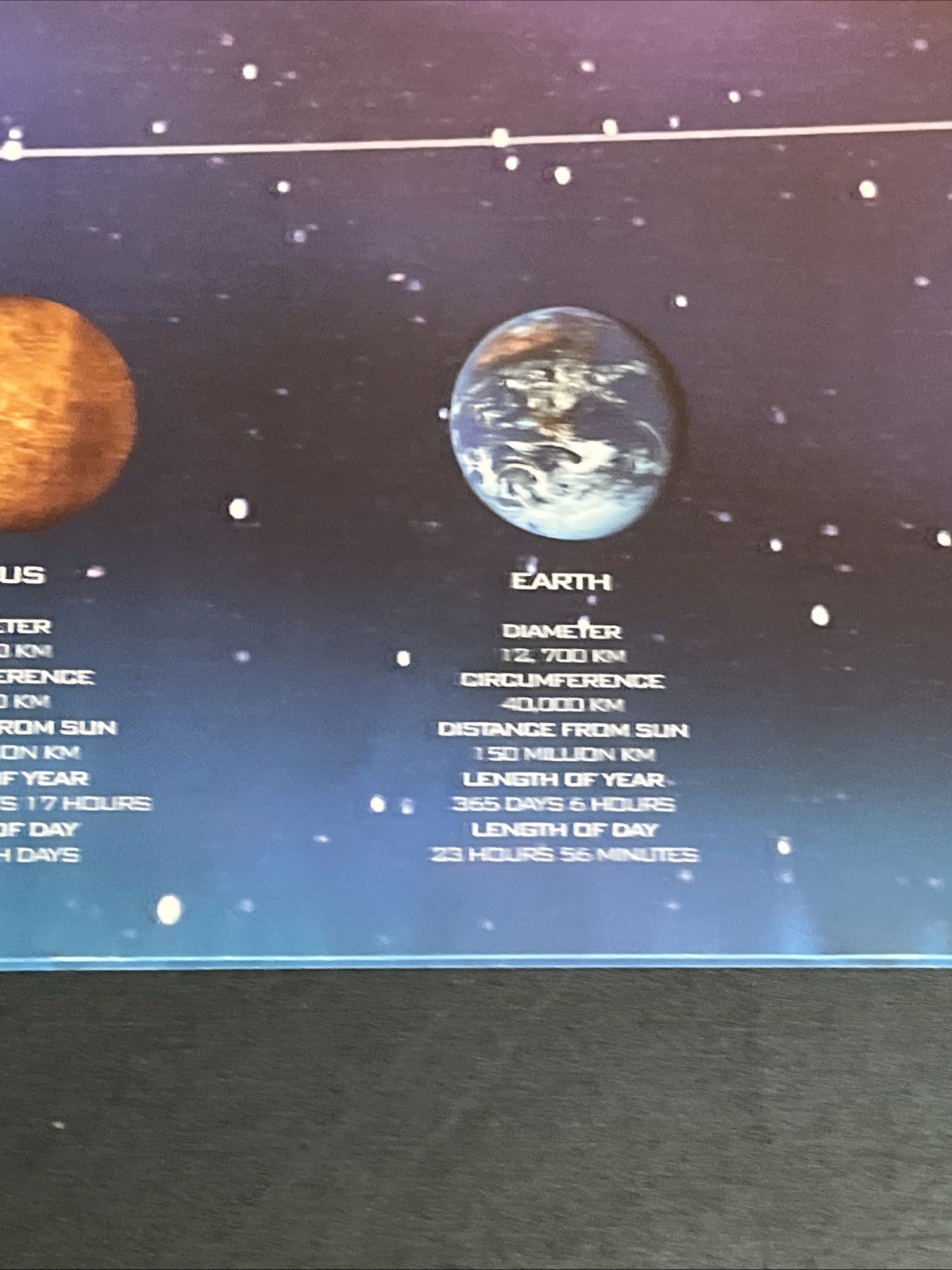 Solar System Planets Poster 36×24 Educational Science Chart Space Astronomy
