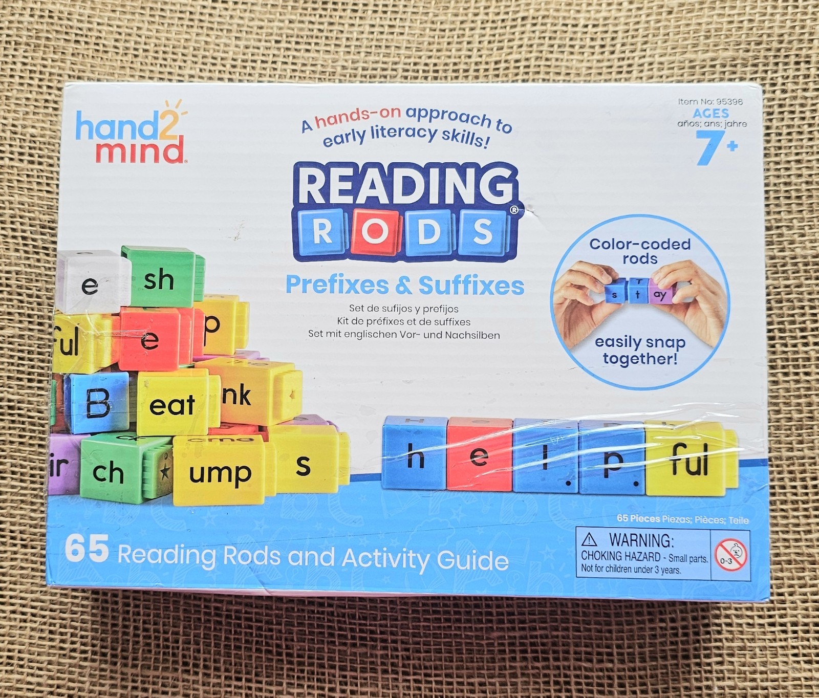 Hand 2 Mind Reading Rods Prefixes & Suffixes 65pc No Guide