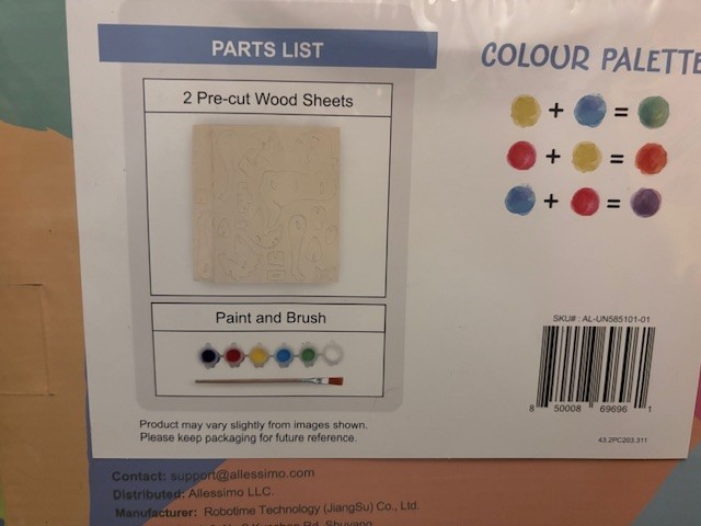 Allessimo Reality Puzzle Paint Kit Wooden UNICORN 30pc Model Kit New Free ship