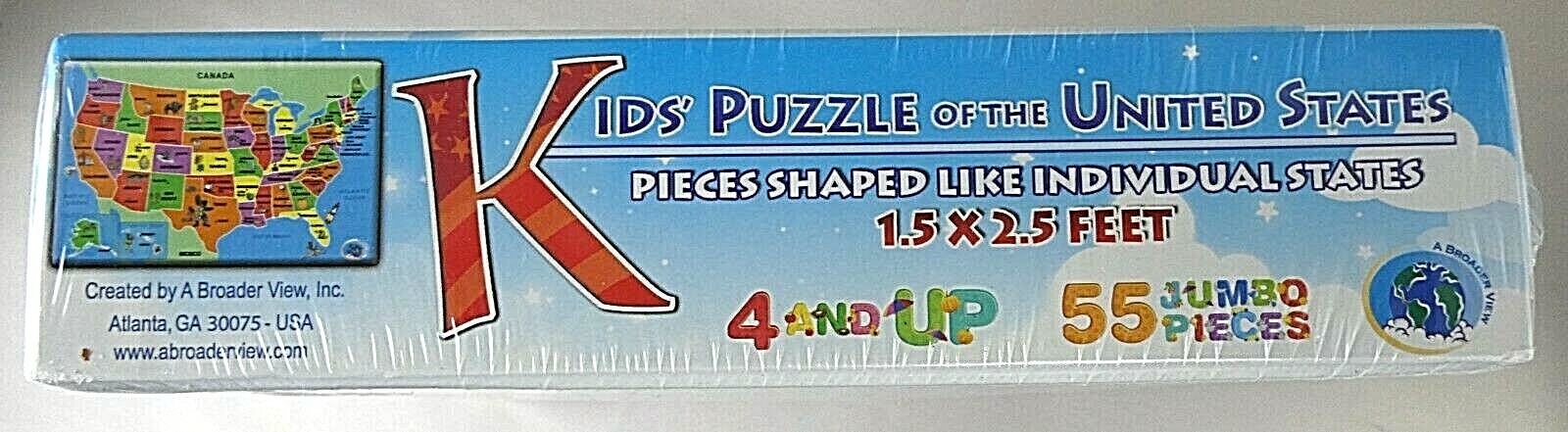 United States Kids Puzzle 55 Jumbo Pieces New in Box