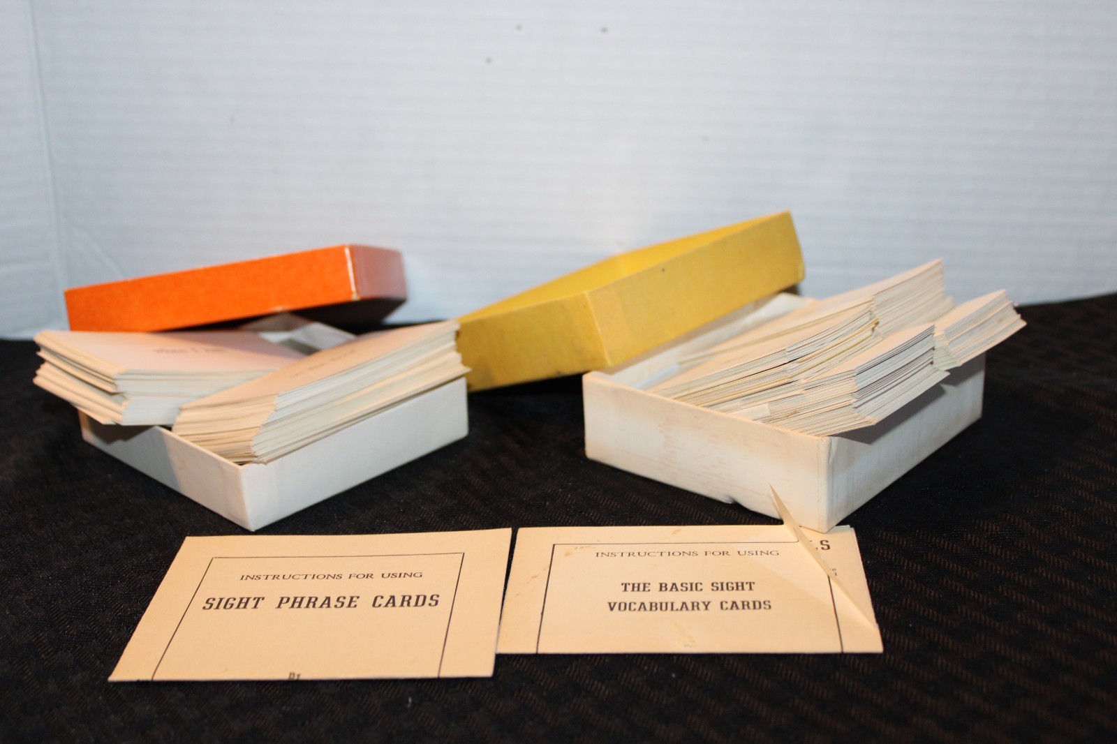Lot of VTG Dolch® Flash Cards: Basic Sight Vocabulary Cards; Sight Phrase Cards