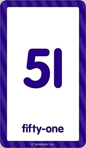 Flash Cards: Numbers 0 – 100, 56 cards , Ages 3 4 5 6 Preschool 3 Language Engli
