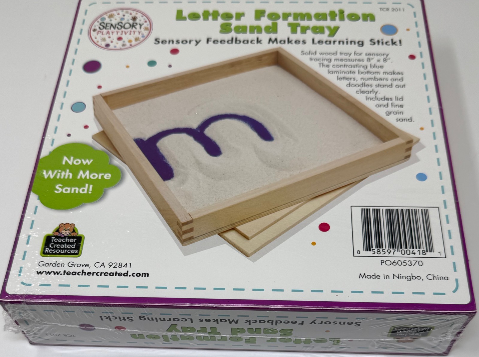 Letter Formation Sand Tray – Teacher Created Resources – Brand New/Sealed